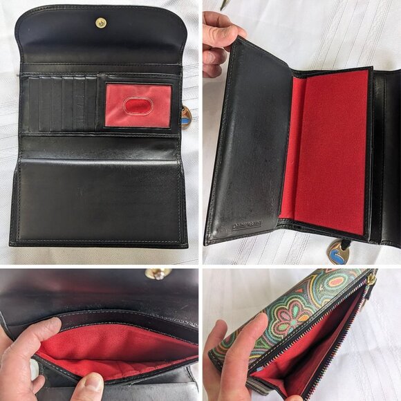 Vintage Y2K Dooney & Bourke Rainbow Graffiti Matching Set - Bag Wallet Checkbook - Picture 8 of 10